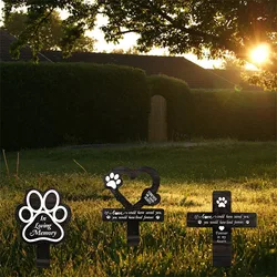 Dog Grave Marker Stake Dog Cemetery Garden Stake Memorial Yard Decor Pet Loss Outdoor Plaques Dog Claw Sympathy Garden Grave