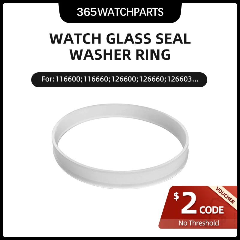 

Watch Glass Convex Waterproof Gasket Seal Washer Ring for RLX Rolex Sea-dweller Deepsea 116660 98210 Watch Replacement Parts