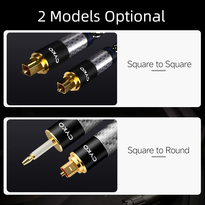 كابل صوت من الألياف الضوئية CYKO Toslink SPDIF HIFI كابل صوت رقمي لمكبرات الصوت Blu-ray Xbox 360 PS4 Soundbar TV #4