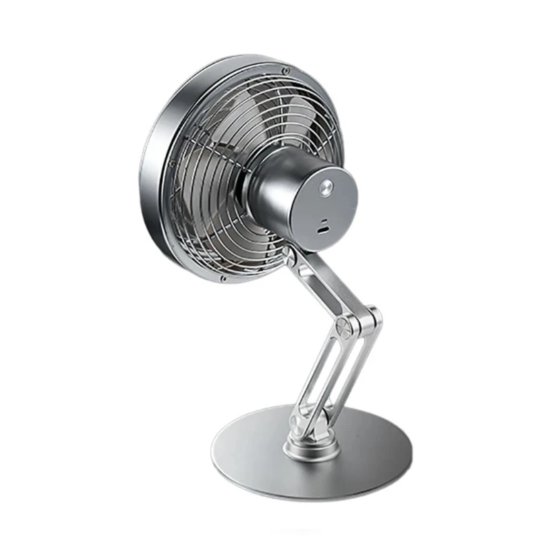 Desk Fan Small Table Fan with Strong Airflows Rechargeable Fan Adjustable Height