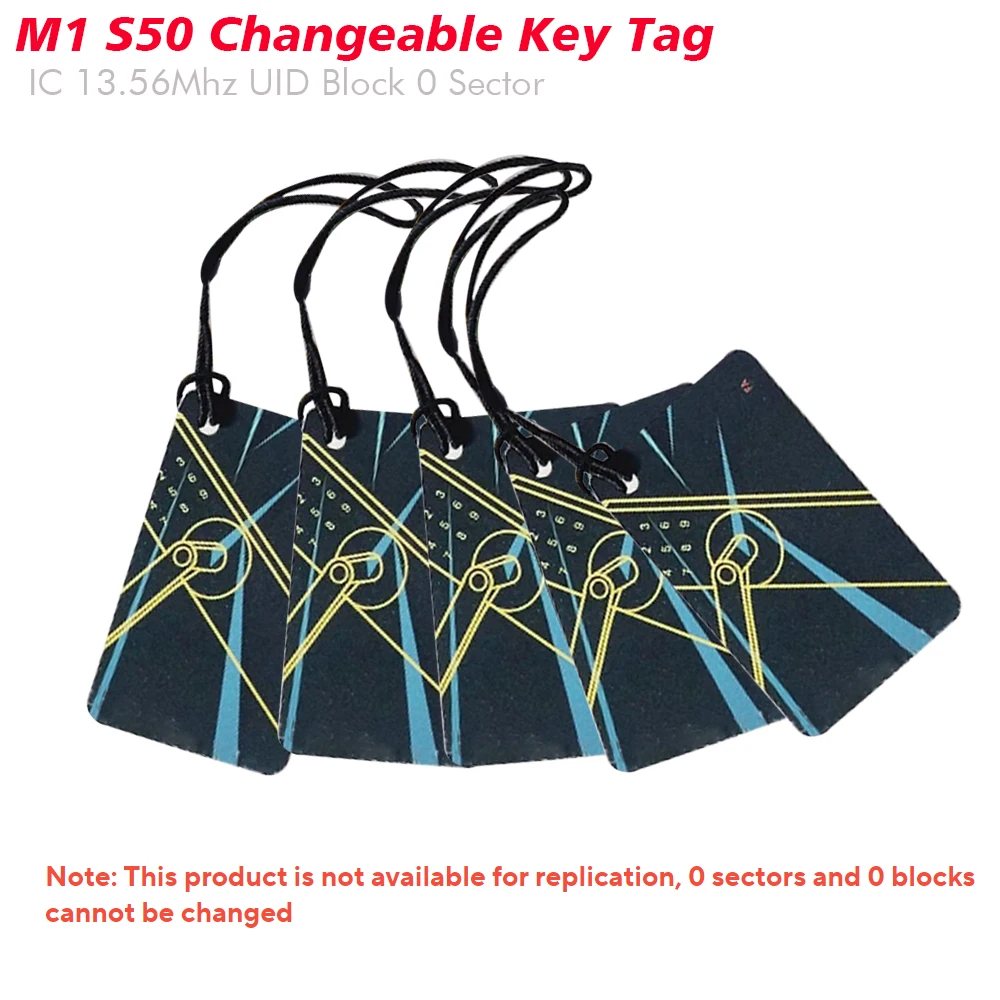IC 13.56Mhz UID Block 0 Sector MCT Copy Writable Rewritable RFID Smart Read Write M1 S50 Changeable Key Tag Keychain Keyfob Card