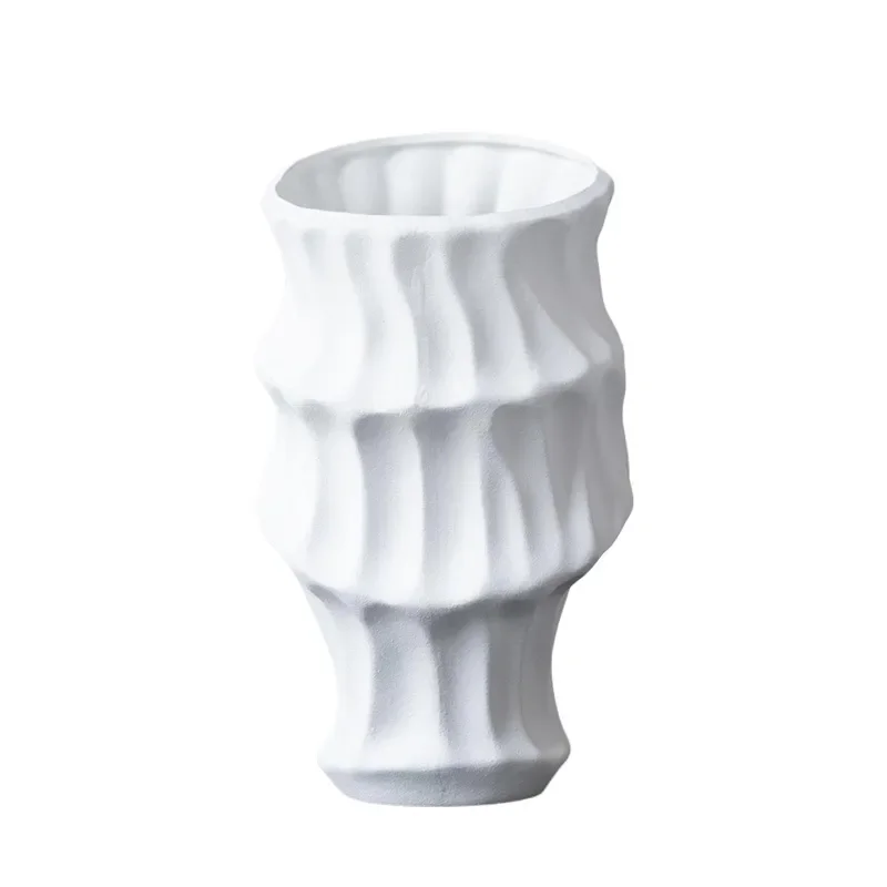 Large Jingdezhen Ceramic Vase Black White Textured Concave Convex Pot for Hydroponic Dry Branches Home Entrance Decor