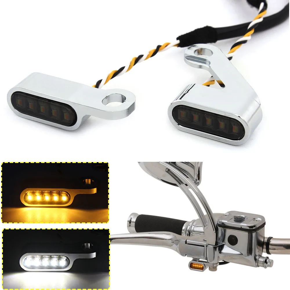 Motorcycle Mini 2PCS LED Turn Signal Light Modified Accessories Indicators Light DC 12V Fits For Harley Sportster XL 2004-2021