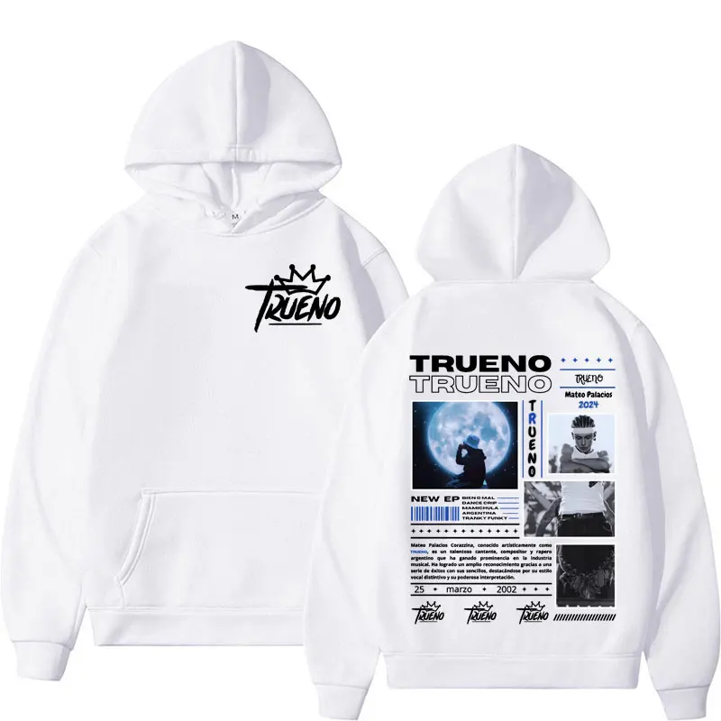 Rapero masculino Trueno portada del álbum Sudadera con capucha para hombre Harajuku Hip Hop Punk Rock Sudadera con capucha