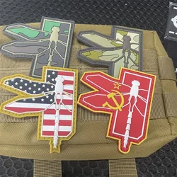 Haley Strategic Logo Patch 3D PVC Dragonfly Hook and Loop Patches Outdoor Equipment Tactical Morale Badge Backpack Applique
