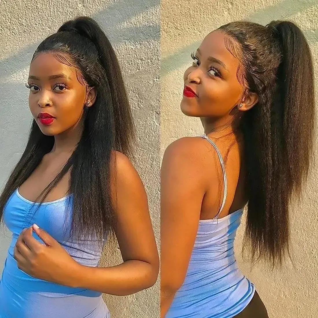 15A Mongolian Kinky Straight Human Hair Weave Bundles Yaki Straight Raw Human Hair Extensions Remy Hair Bundles Tissage Natural