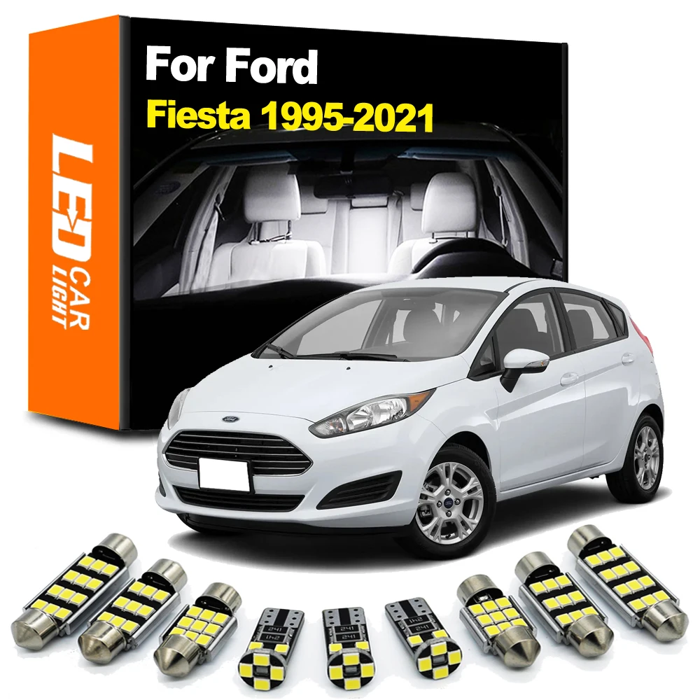 Zoomsee Interior LED For Ford Fiesta MK4 MK5 MK6 MK7 MK8 1995-2016 2017 2018 2019 2020 2021 Canbus Car Bulb Dome Map Light Kit