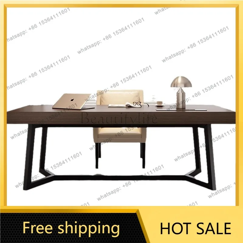 XX. Light luxury modern simple home living room Italian minimalist rectangular computer desk