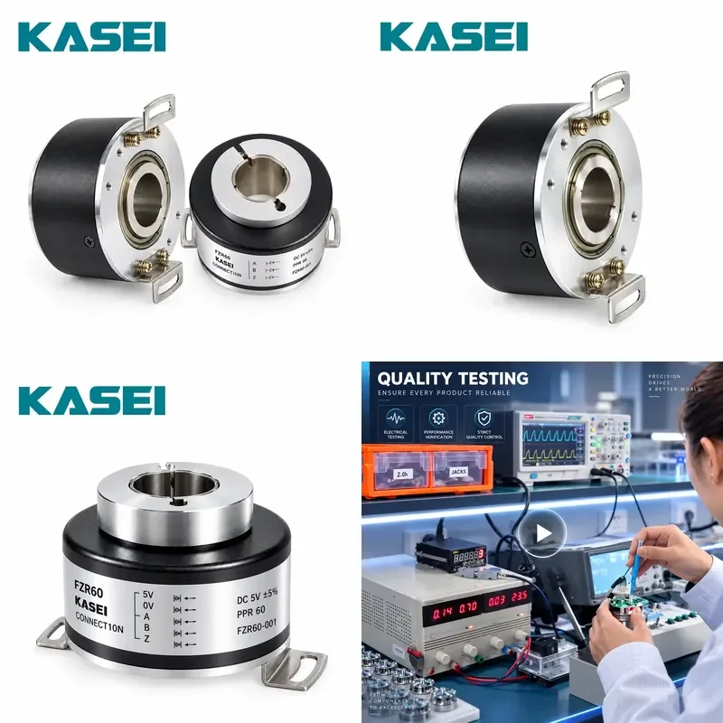 FZR60 Optical Hollow Shaft Rotary Encoder 18 20 22 25 28 30mm 48000PPR NPN PNP Push-pull TTL output IP50 for automation
