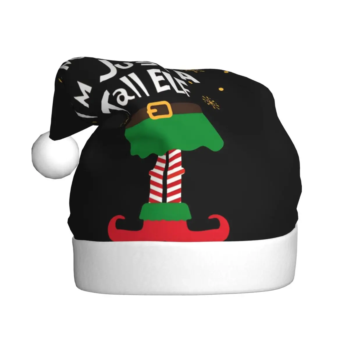 I'm Not Short I'm Just A Tall Elf Funny Christmas Winter Warm Christmas Hat for Adult Men Women Santa Hat Cap Xmas Accessories