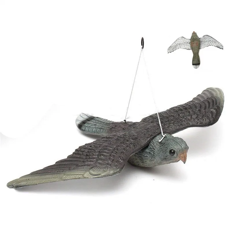 1Pc Black Detailed Owl Flying Bird Hawk Pigeon Decoy Pest Control Can Scare Away The Birds, Rabbits