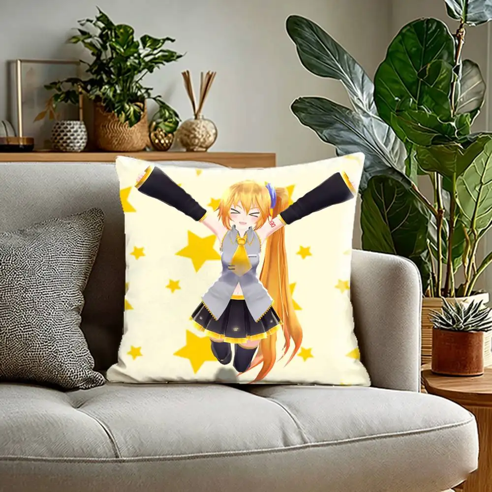 Cute Singer A-Akita Neru  Pillow Case Sofa Living Room for Bedroom car Headboard Backrest Cushion Square Cushion Nap Time