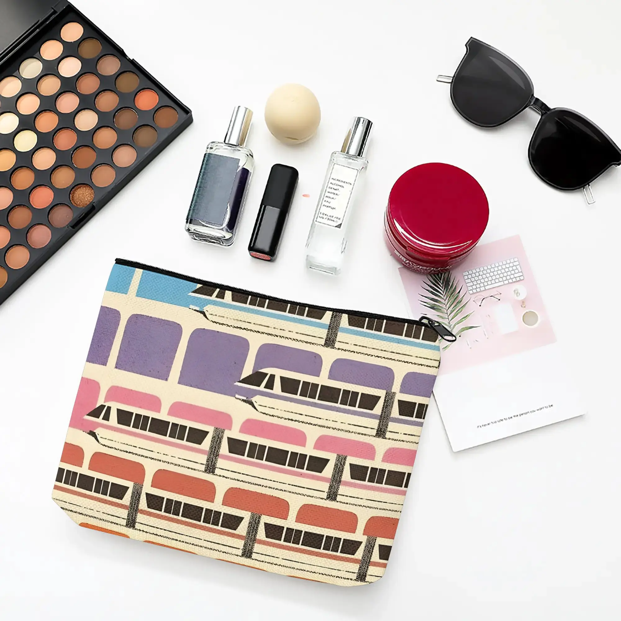 Monorail Polyester Everyday Makeup Bag for Office or Commute A Neat Addition To Your Daily Routine