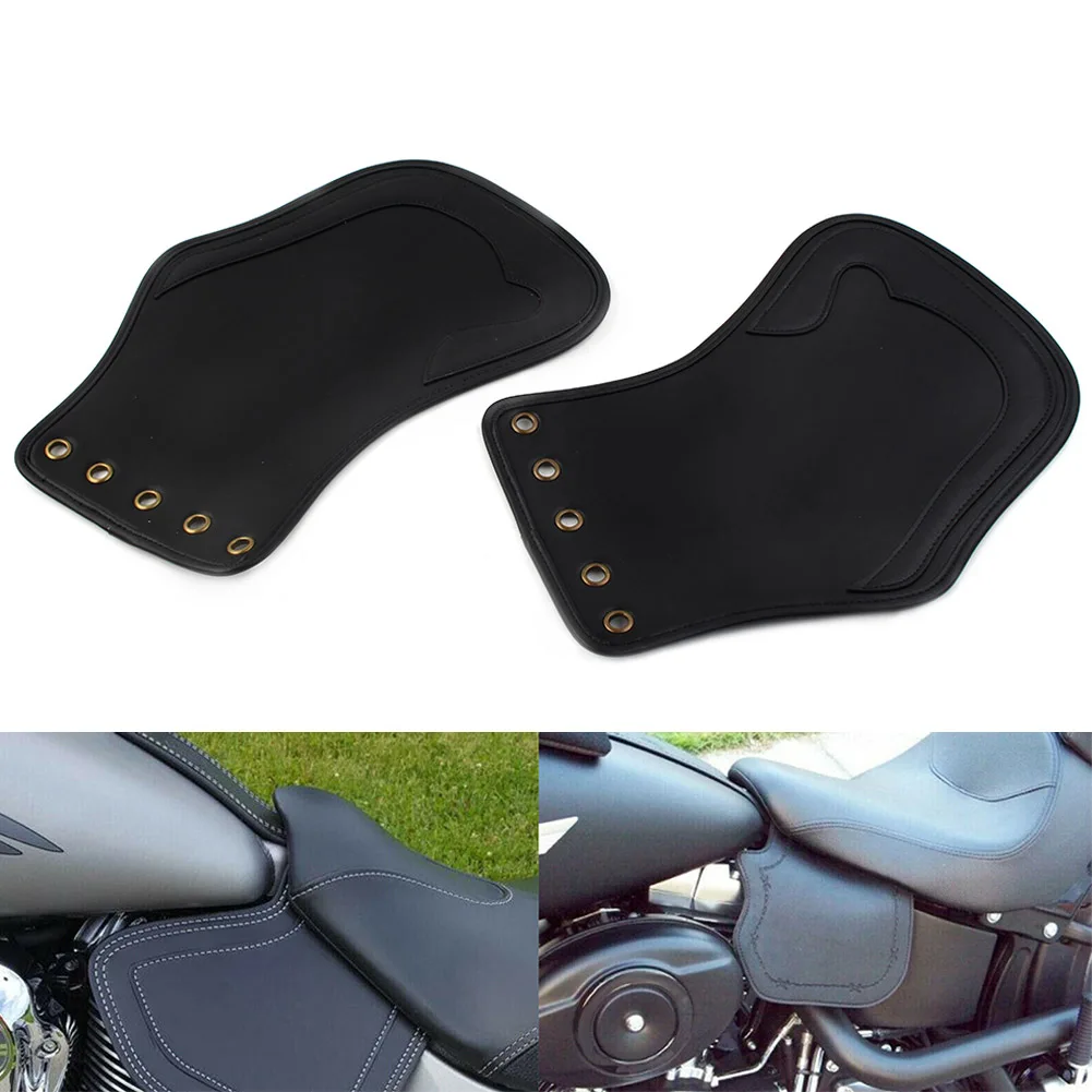 

Тепловой экран на седло мотоцикла, дефлектор из черной кожи для Harley Sportster Touring Softail Dyna для Suzuki Kawasak Yamaha Honda