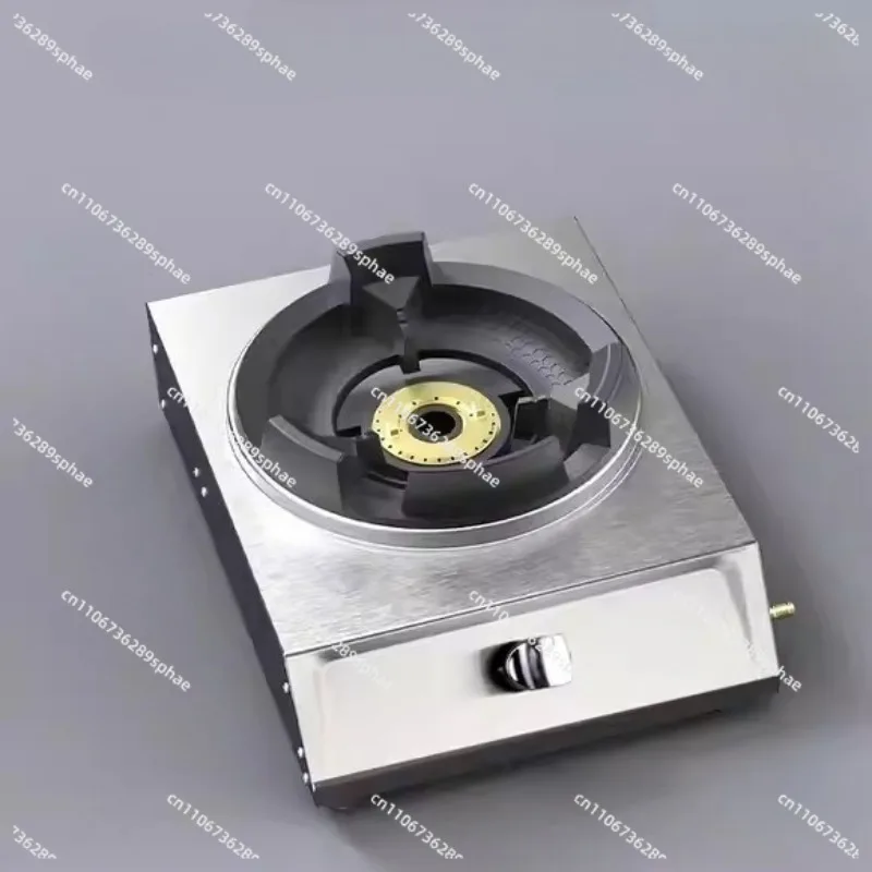 Shaped Single Stove Household Liquefied  Gas Pulse Electronic Ignition  Thickened Stainless Steel Gas Stove