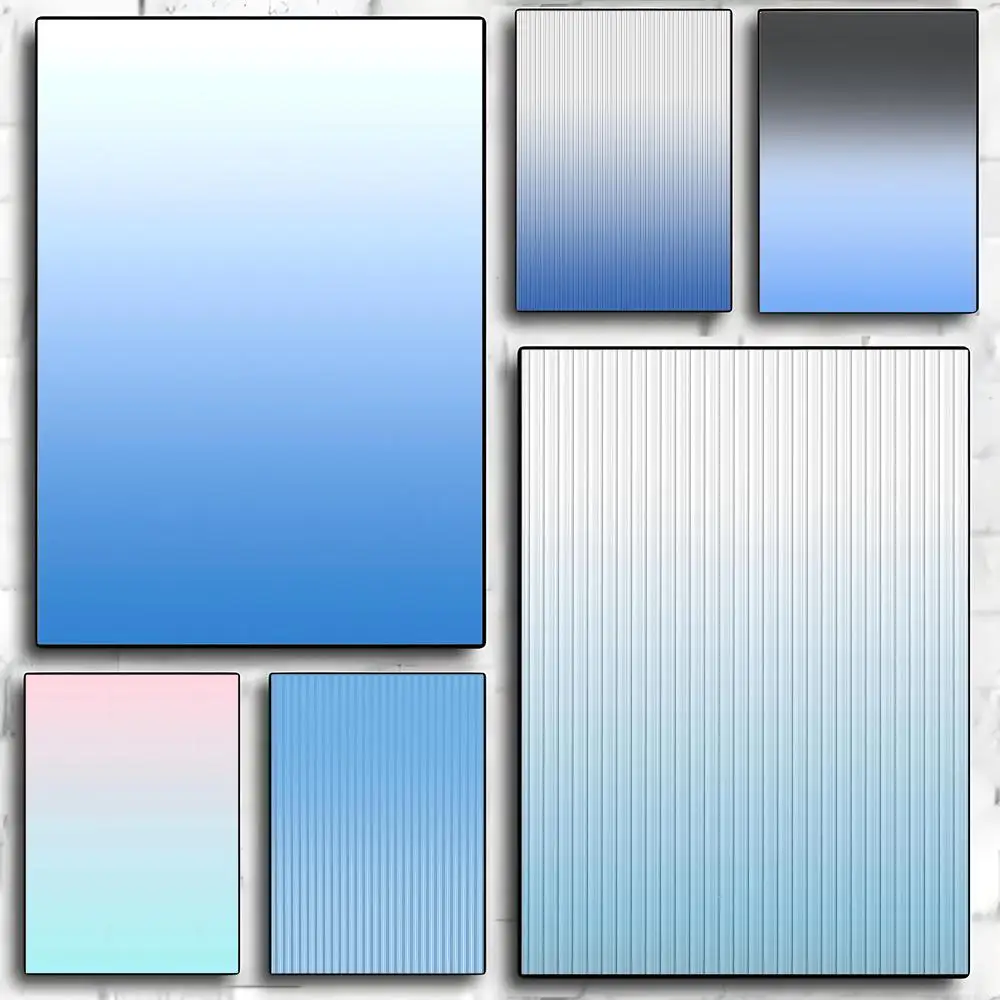 

Blue Gradient Poster HD Art Mural Waterproof Wall Decor Durable DIY Home Decoration for Living Room Bedroom