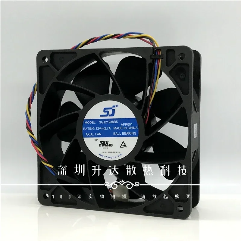 

+New 12cm For SJ SG121238BS DC12V 2.7A 12038 120*120*38MM ant s9i T9 high speed cooling fa