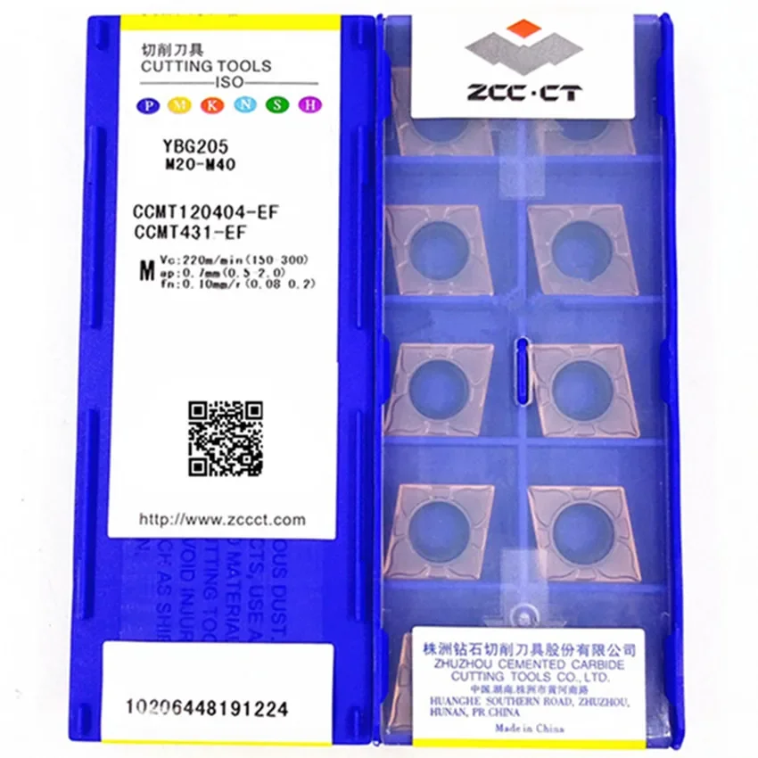 

CCMT120404-EF YBG202/CCMT120408-EF YBG202/CCMT120404-EF YBG205/CCMT120408-EF YBG205 CCMT431 CCMT432 ZCC.CT Твердосплавные пластины с ЧПУ