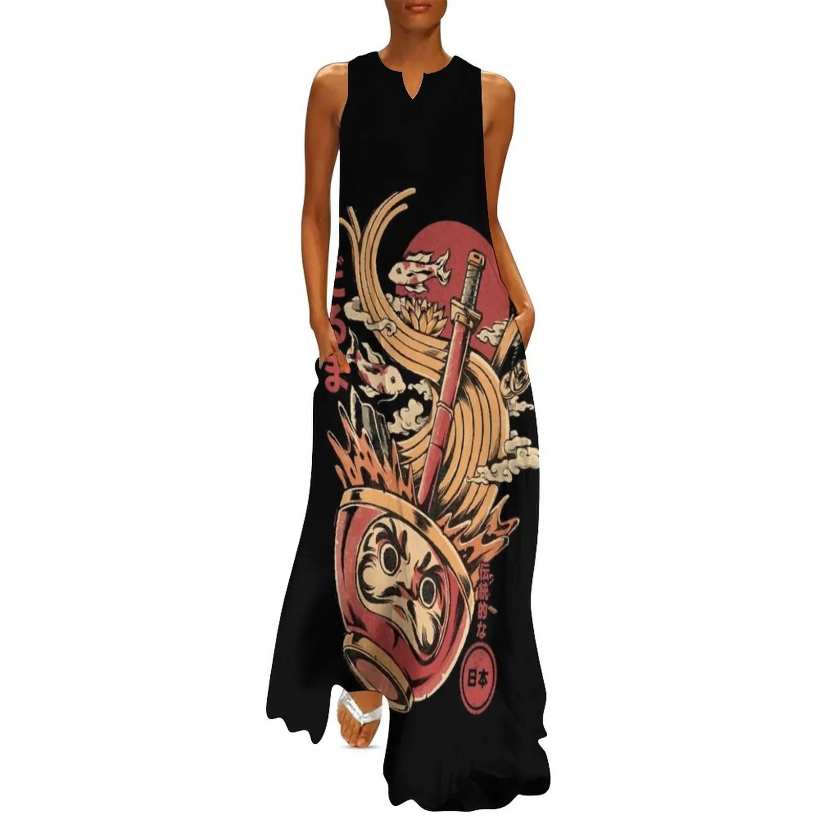 Daruma's Ramen Long Dress prom dresses 2025 summer dress korean women