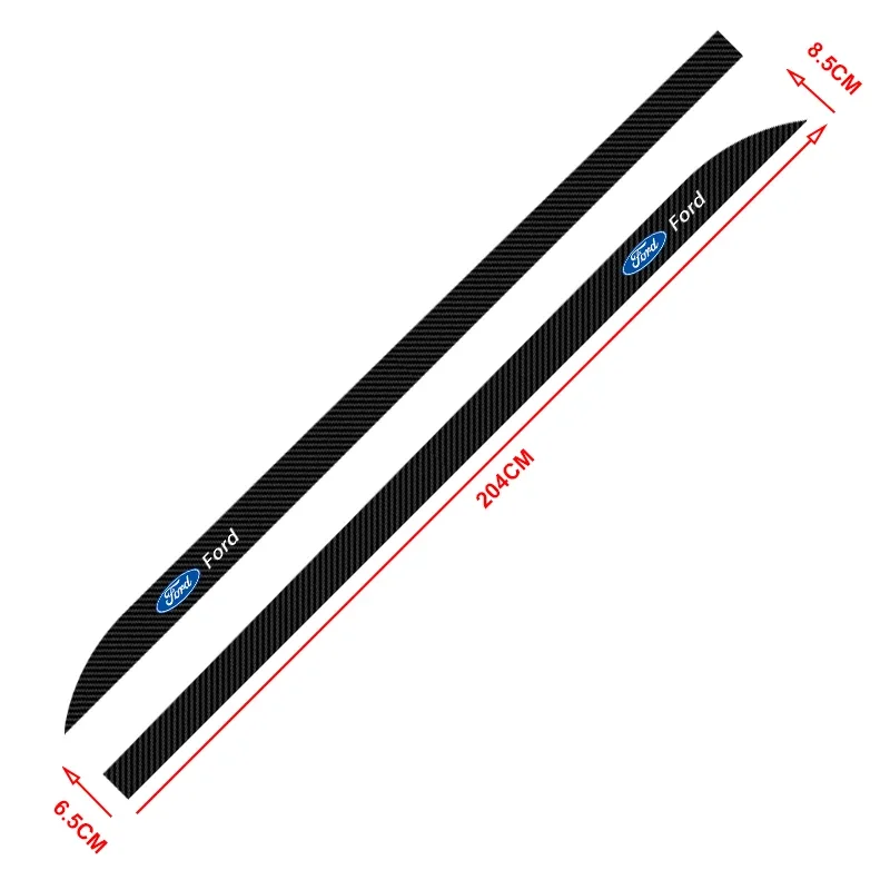 Auto Accessories Car Door Side Skirt Sill Stripe Carbon Decals Styling stickers For Ford Mk2 Mk3 Mk4 Mk5 Mk7 Fiesta FOCUS 2 3 4