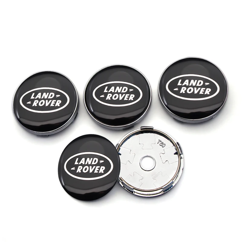 4PCS 56/60mm Car Wheel Center Hub Cap Badge Logo Logo Decal Wheel Sticker For Land Rover Discovery Range Rover Auto Accessories