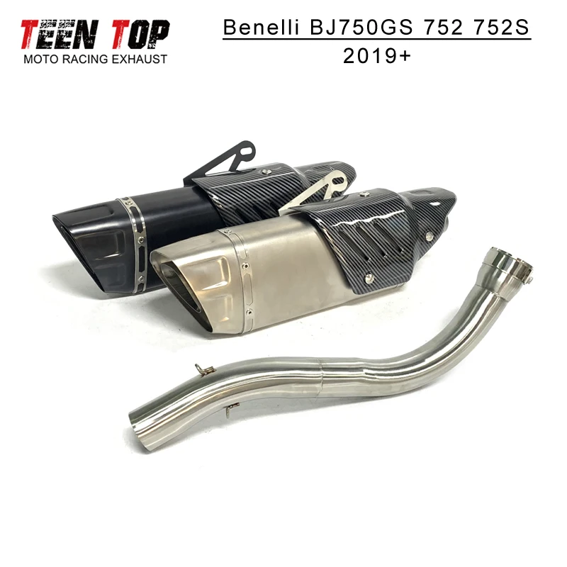 For Benelli BJ750GS 752 752S Exhaust Middle Pipe 2019 2020 2021 2022 Year 752S Motorcycle Slip-on Exhaust 51mm Escape Moto Tube