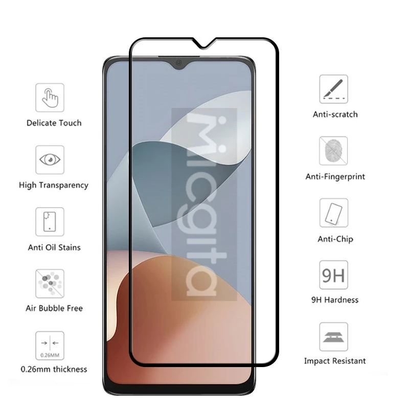 Full Cover For ZTE Blade A34 A54 A73 4G Screen protector Front Tempered glass film 9H Anti-Scratch 4/3/2/1PCS