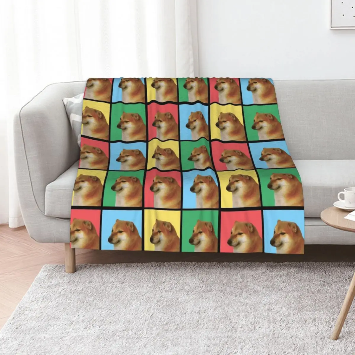 

Cheems - Doge Cover Throw Blanket Sofa Soft Plaid Decorative Throw Extra Large Throw Blankets