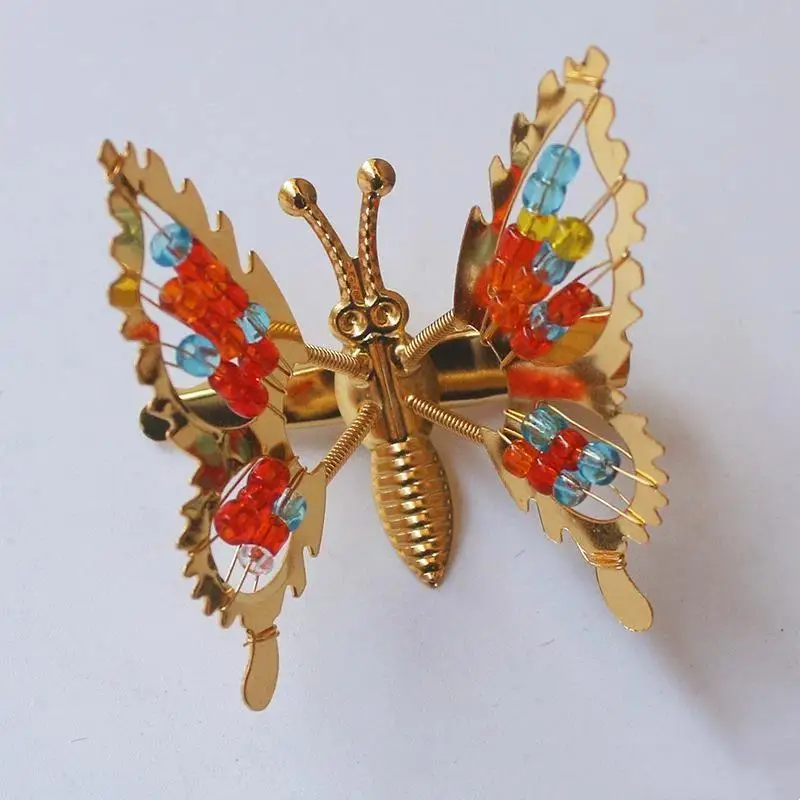 12 Stück 3D-Bewegliche Schmetterlings-Haarspangen Metall-Haarschmuck mit Beweglichen Flügeln Haarspangen für Frauen, Mädchen und Kinder – Detail 14