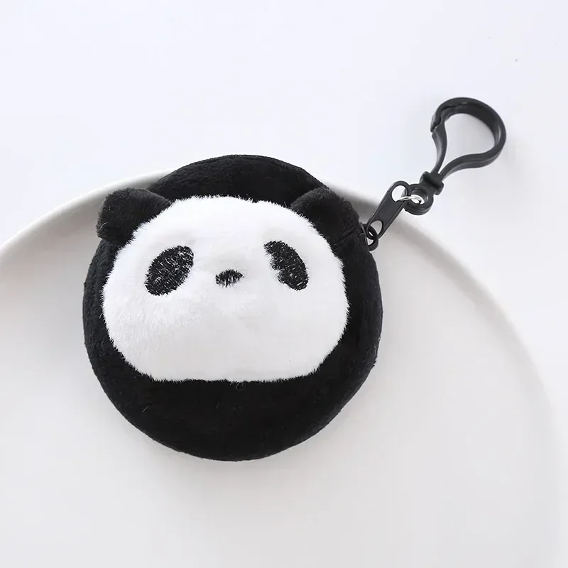 Geschenke für Kinder, niedlicher Cartoon-Panda, Münztüten, Geldbörse, Münzfach, weicher Plüsch, niedliche Geldbörse, Schlüssel, Karten, Kopfhörer, Aufbewahrungstasche, Anhänger