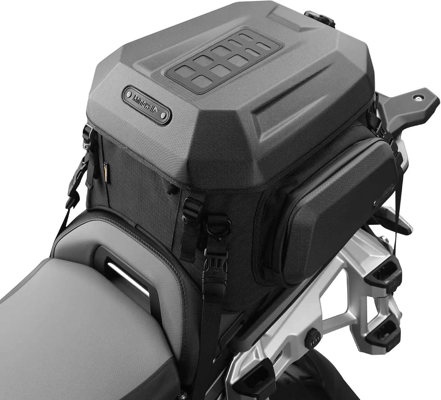 Motorcycle Tail Bag 23L-35L, Expandable Waterproof Helmet Bag with Sissy Bar Straps, Travel