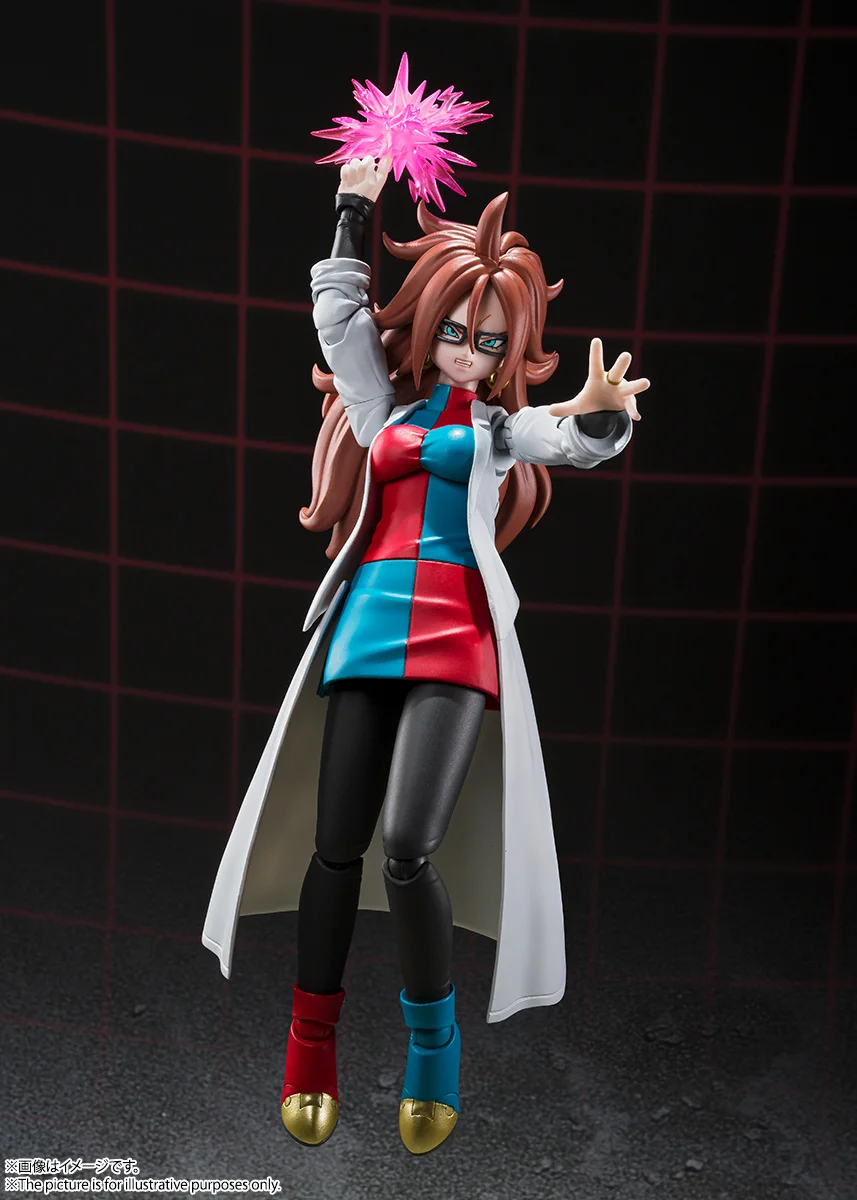 In Stock Original Brand New Dragon Ball S.H.Figuarts Shf Android 21 Action Figures Lab Coat Anime Model Toys Collectiable view 3