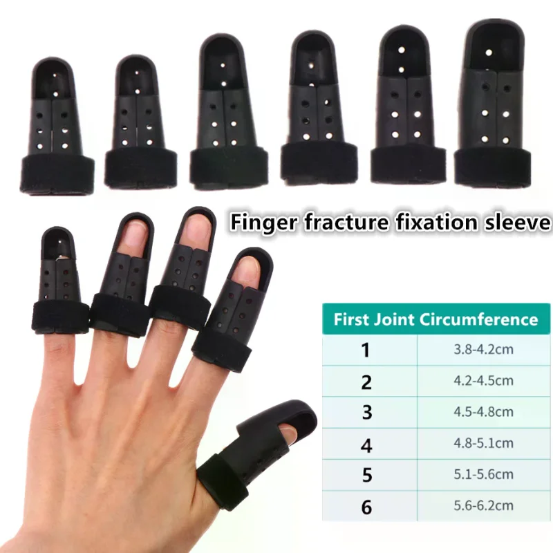 /YOV/Finger Splint Brace Adjustable Finger Support Protector For Fingers Arthritis Joint Finger Injury Brace Pain Relief Black