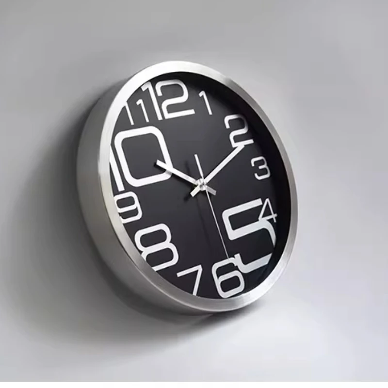 Relojes de Pared de Estilo Industrial, Elegantes, Simples, Redondos, Creativos, Relojes de Pared para Sala de Estar, Relojes Silenciosos para Dormitorio, Decoración del Hogar, Orologi Da Parete ZY40BGZ
