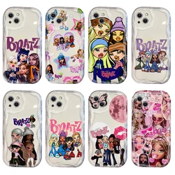 Cute Girl Bratzs Dolls 3D Wave Case For iPhone 15 14 13 12 11 Pro Max Mini X XR XSMAX 8 7 6S Plus Soft Silicone Cover