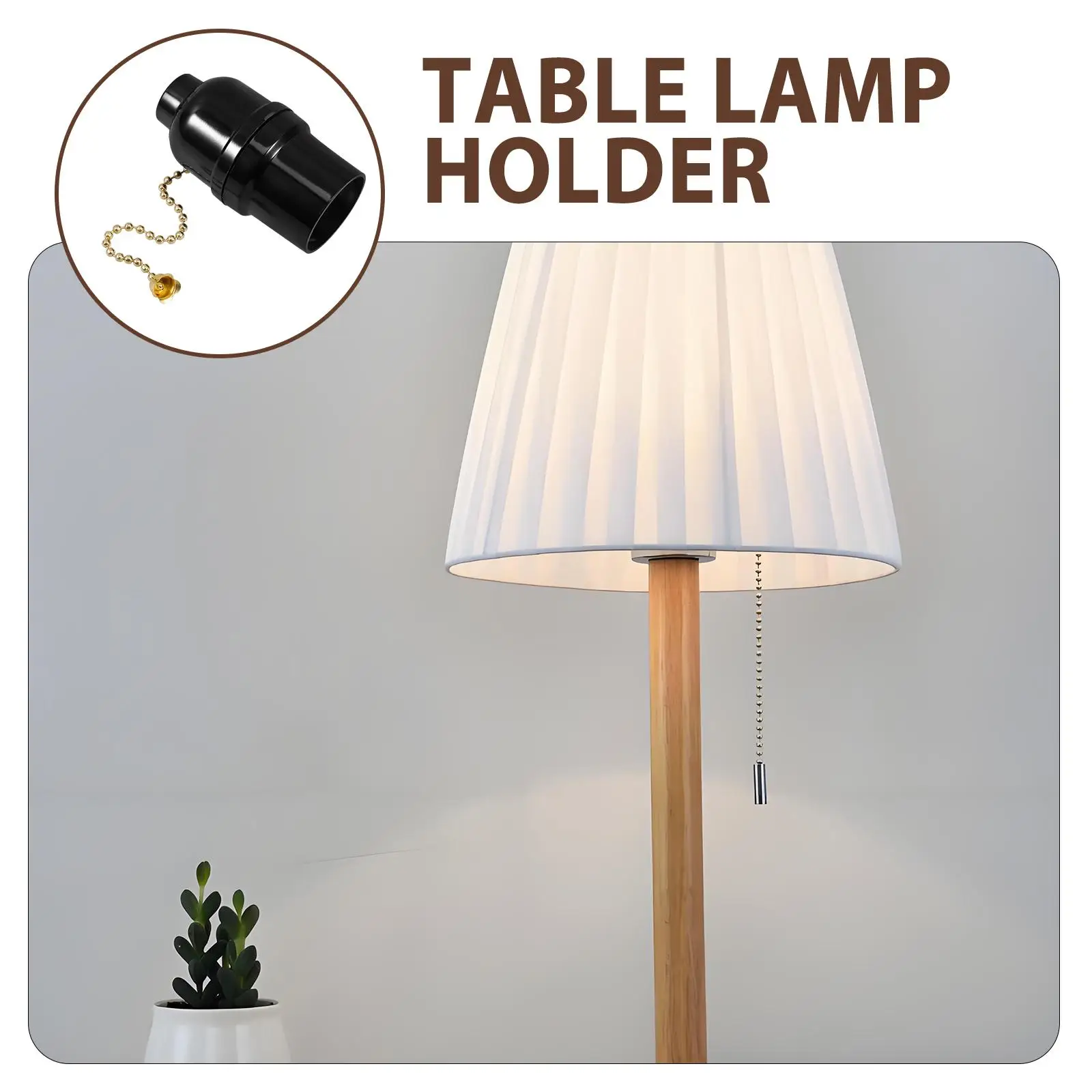 Pull Chain Lamp Holder Socket Adapter Base Bulb Lampholder Heat Dissipation Residential Commercial Use Lamp