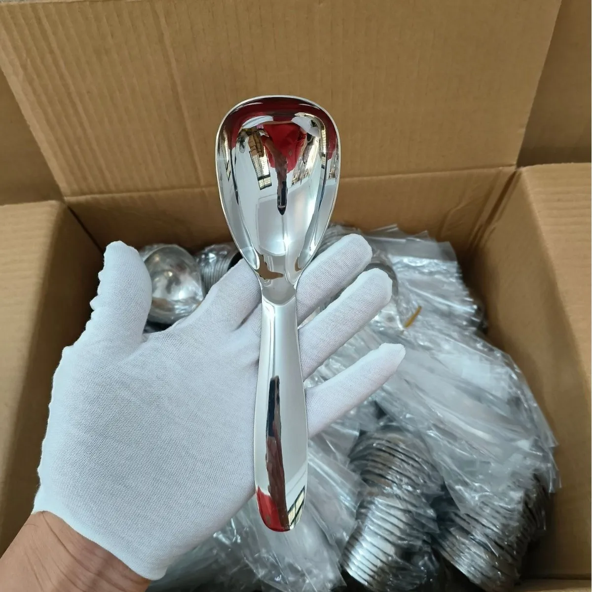 304 Stainless Steel Big Head Spoon, Soup Spoon, Deepened Large Rice Spoon, Noodle Spoon, Separate Meal Spoon, Soup Spoon, Househ