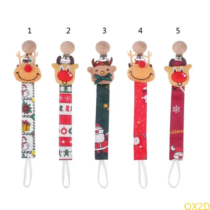 

QX2D Baby Pacifier Clip Chain Soft Cotton Cloth Soother Belt Baby Teether Pacifier Chain Dummy Holder Nipple Leash Strap