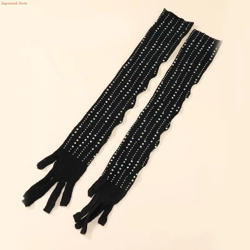 Q5WE Goth Long Gloves Womens Long Gloves Gloves Dance Gloves