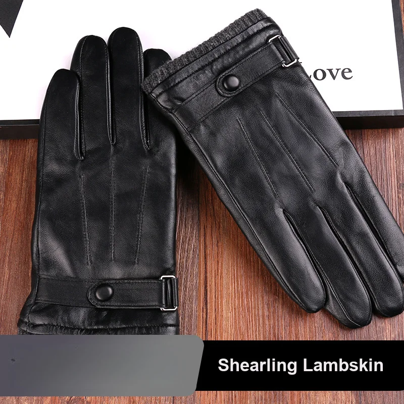 Thermal Full Finger Cycling Gloves for Men Fleece Lined Split Finger Gloves for Outdoor Sports
