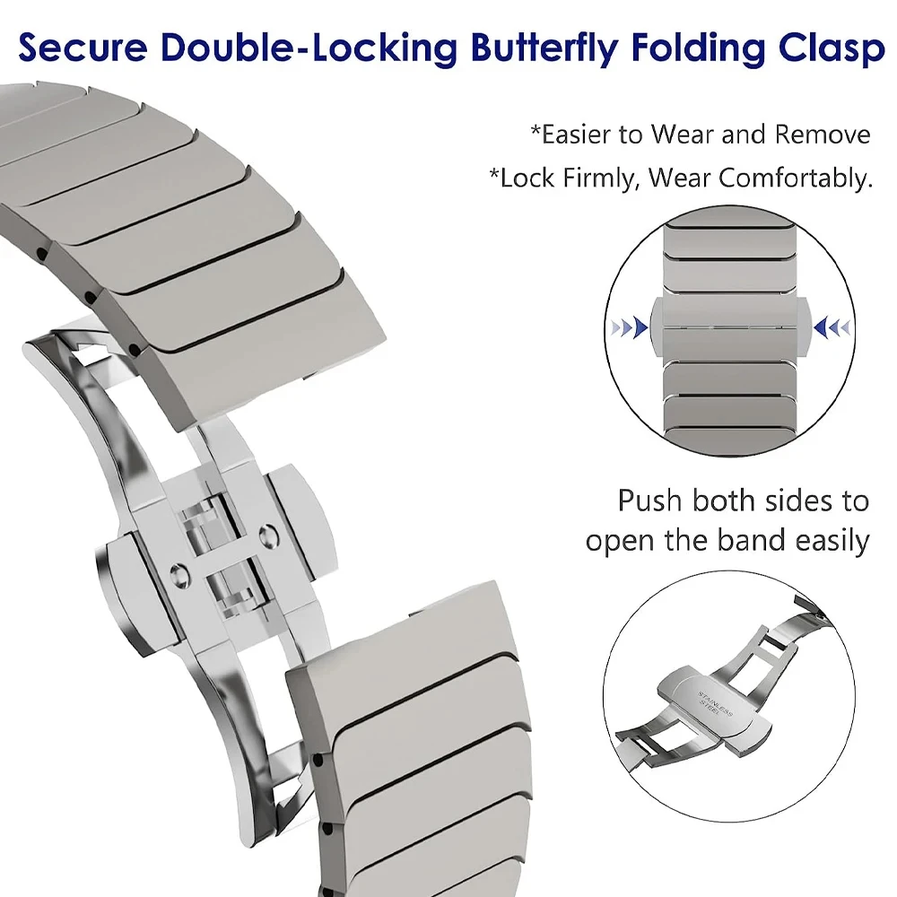 سوار تيتانيوم ملون للساعة ، سوار ربط معدني ، حزام من الفولاذ المقاوم للصدأ ، 46 ، الترا 2 ، 49 ، 45 ، 42 ، 44 ، 38 ، 40 Apple ، 41 أو