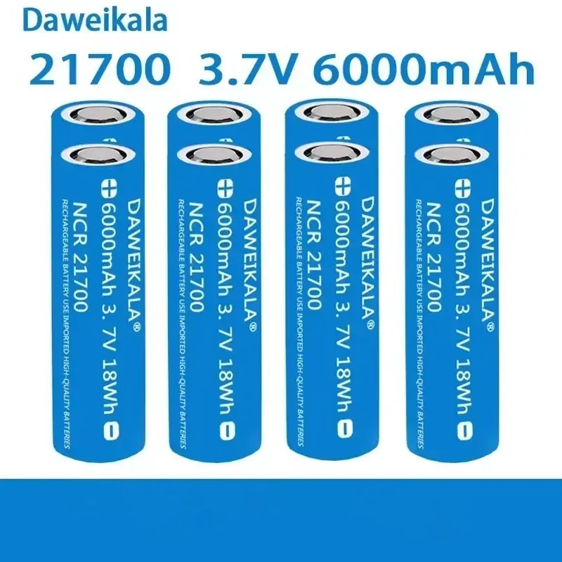 Daweikala2024 li-48s de gran capacidad 3,7 V 6000mAh 21700 batería recargable 9.5a potencia 2C tasa de descarga batería de litio ternaria