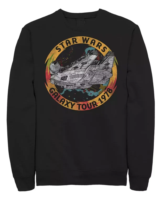 เสื้อสเวตเชิ้ตผ้าฝ้ายแท้พิมพ์ลายไซไฟสำหรับผู้ชายและผู้หญิงในฤดูใบไม้ร่วงและฤดูหนาวของสตาร์ วอร์ส