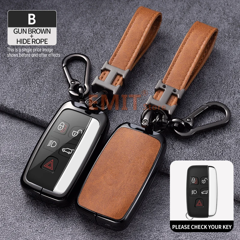 Zinc Alloy Car Key Case for Jaguar XE XF XJ XFL XJL XEL ET E-Pace F-Pace F-TYPE A9 A8 X8 Remote Cover Shell Keychain Accessories