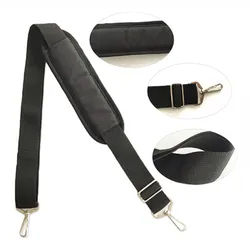 3.8cm Wide Computer Bag Nylon Strap Men Briefcase Crossbody Bag Shoulder Belts Adjustable Long Bands Black