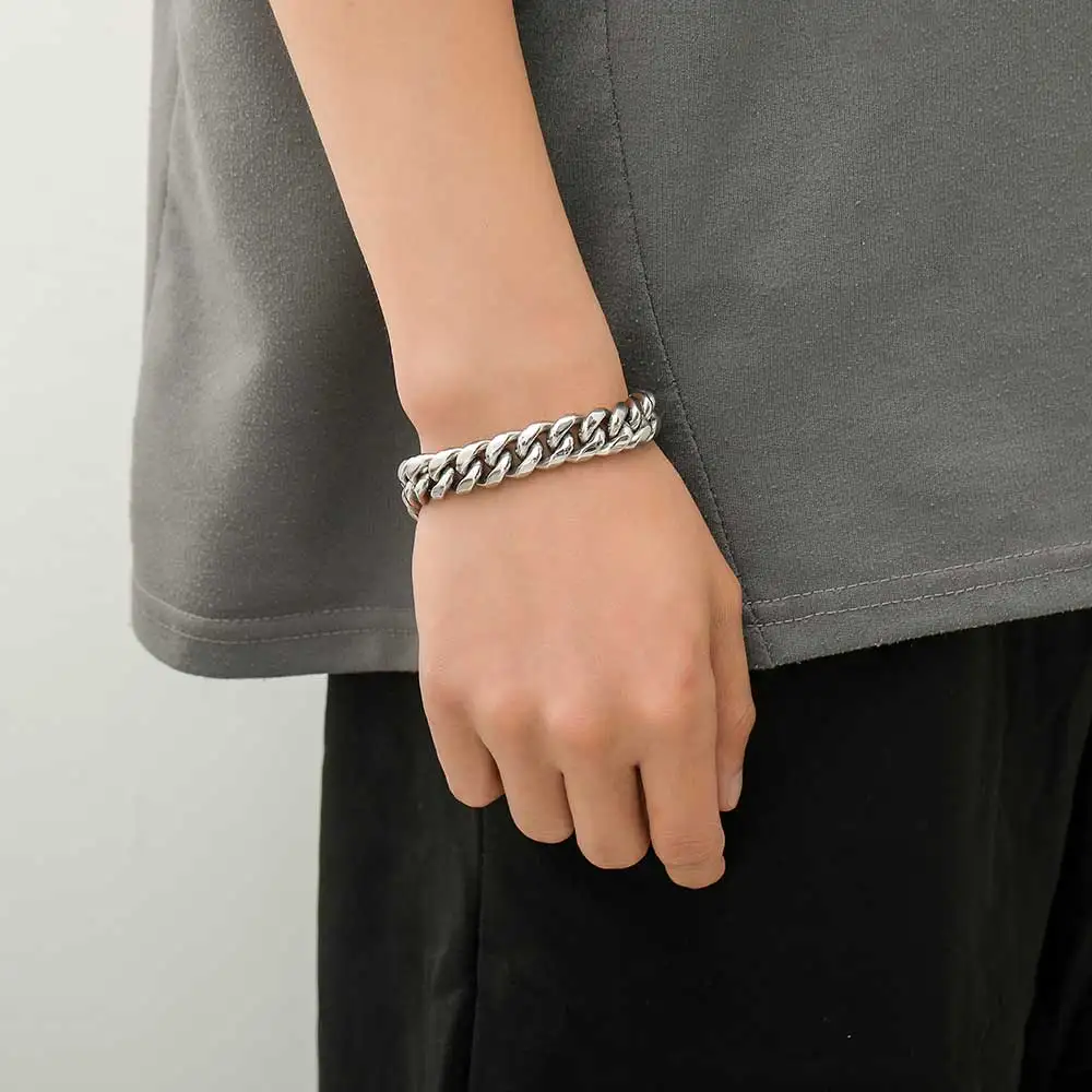 

NY Hip Hop Style Jewelry in Stock 6/8/10/12/14/16MM Wide Inlaid Zircon Cuban Bracelet Fashionable Wholesale Available