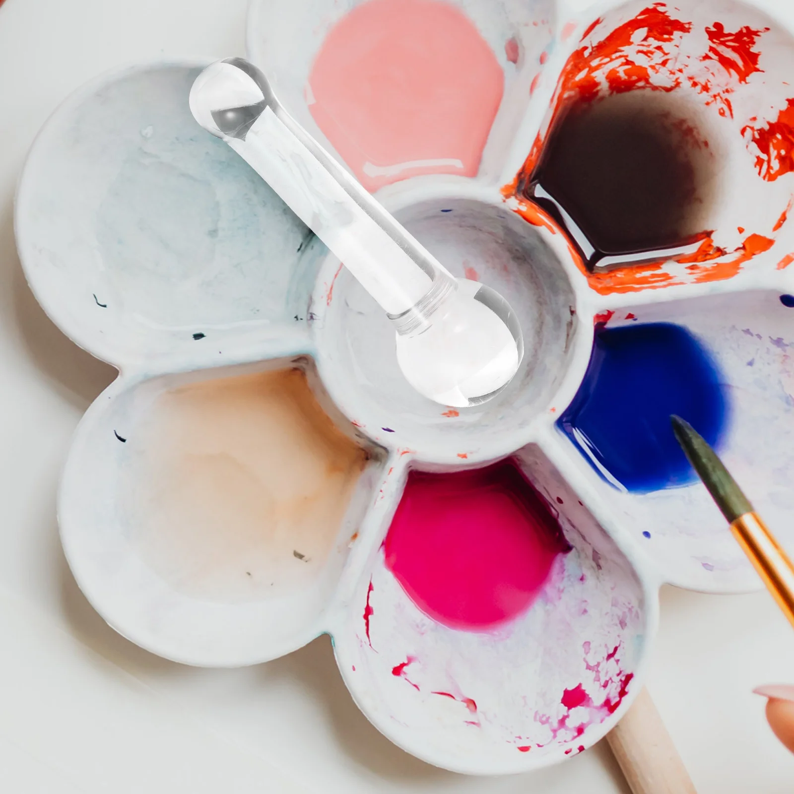 الصباغ طحن مدقة الزجاج مولر Diy بها بنفسك النفط اللوحة المائية محلية الصنع الطلاء المعدني أداة فنية دليل طحن قضيب #1