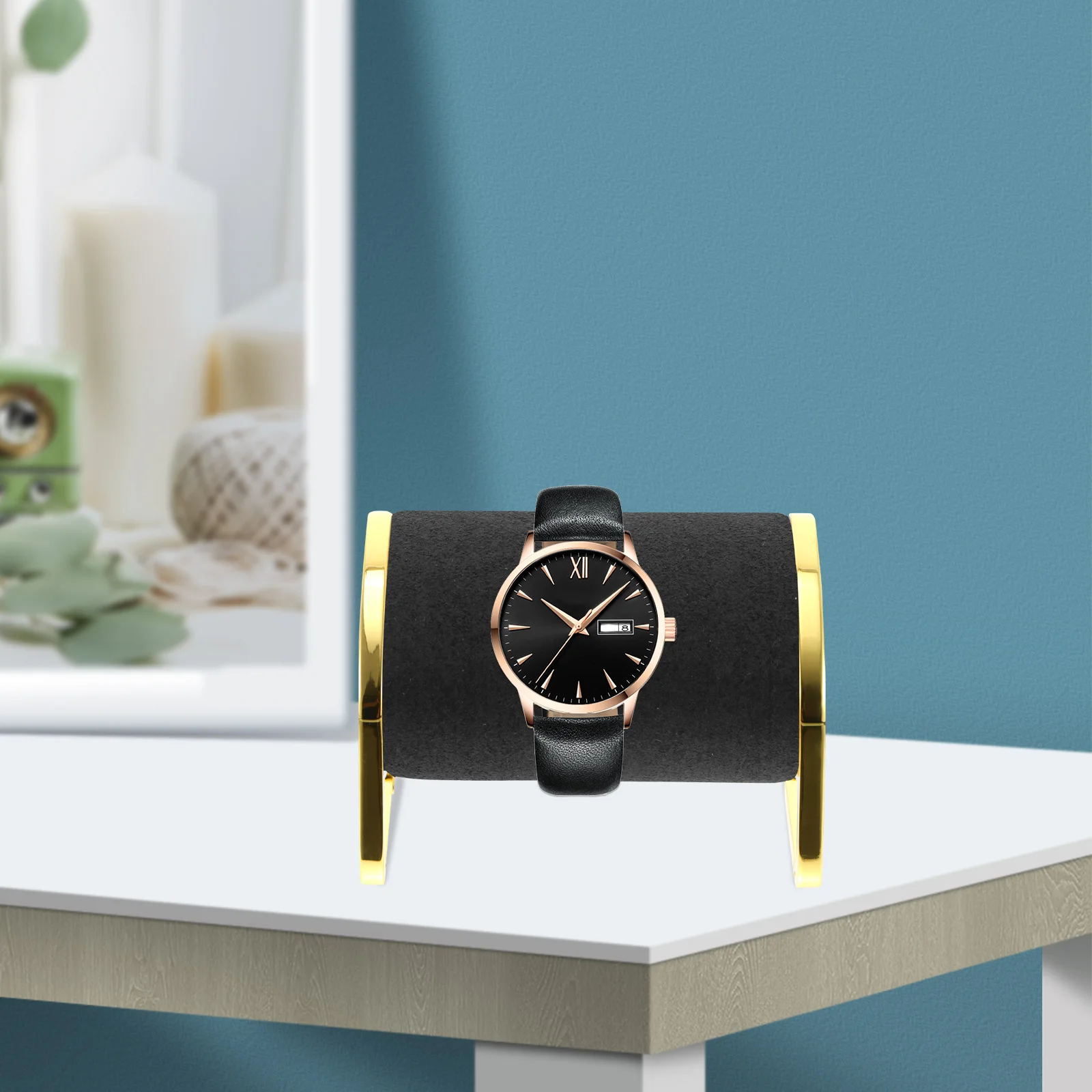 

Metal Display Rack Single Case Window Shelves Watch Holder Showcase Bracelet Prop Jewelry