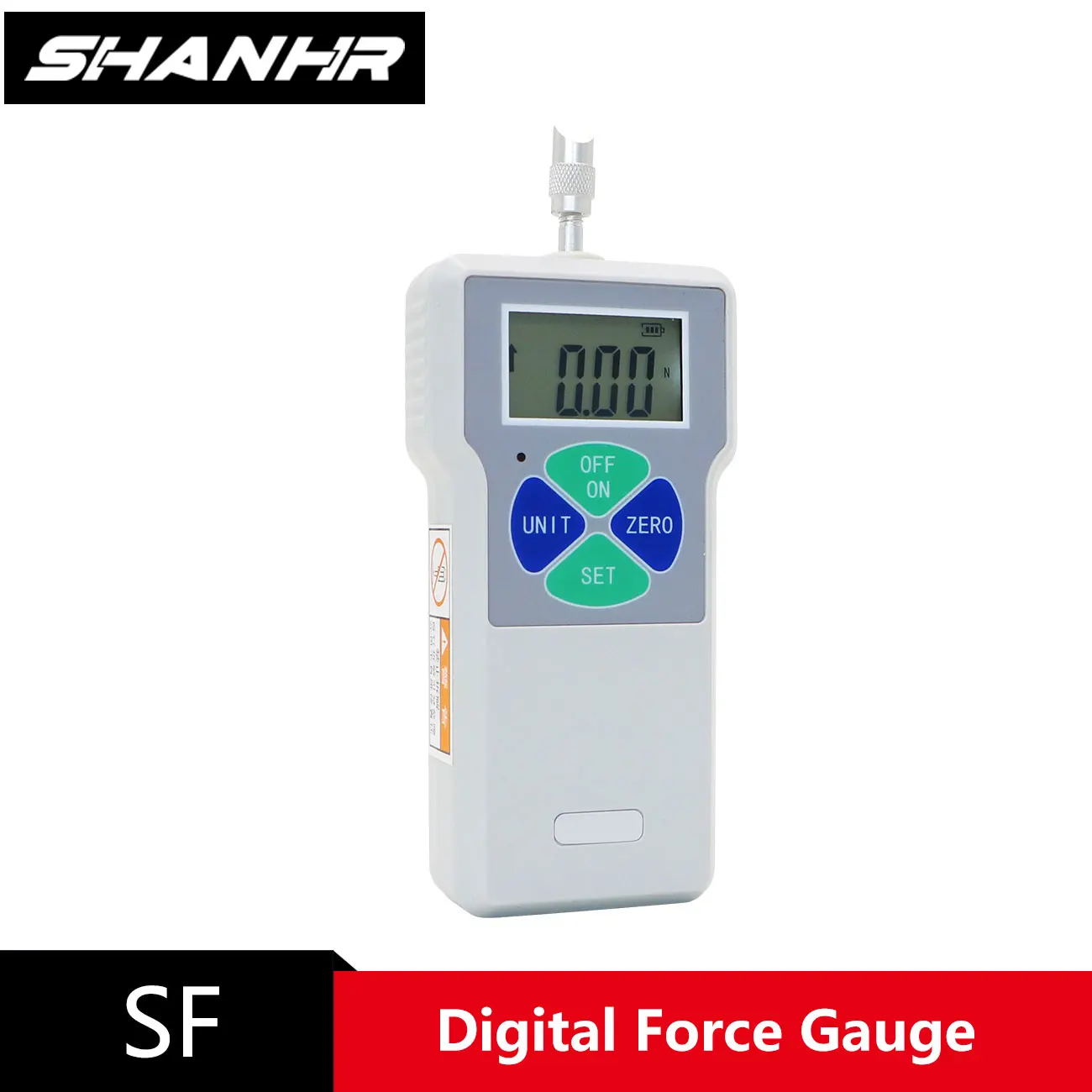 SHANHR Economical Digital Force Meter Digital Push Pull Force Gauge Portable Dynamometer Tester Meter