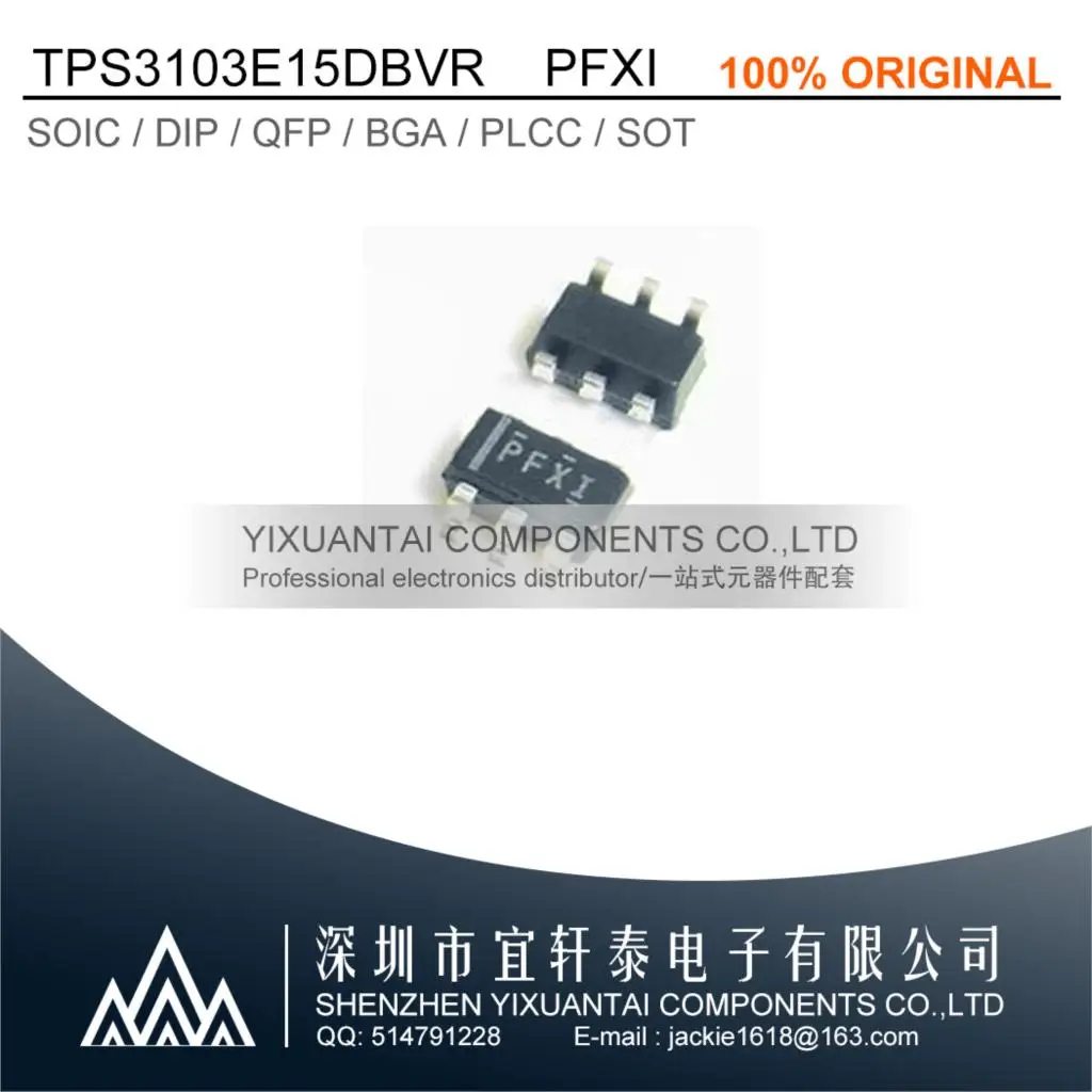 5pcs/lot TPS3103E12DBVR  TPS3103E12DBV  TPS3103E12 Marking:PFWI IC SUPERVISOR 1 CHANNEL SOT23-6 New Original